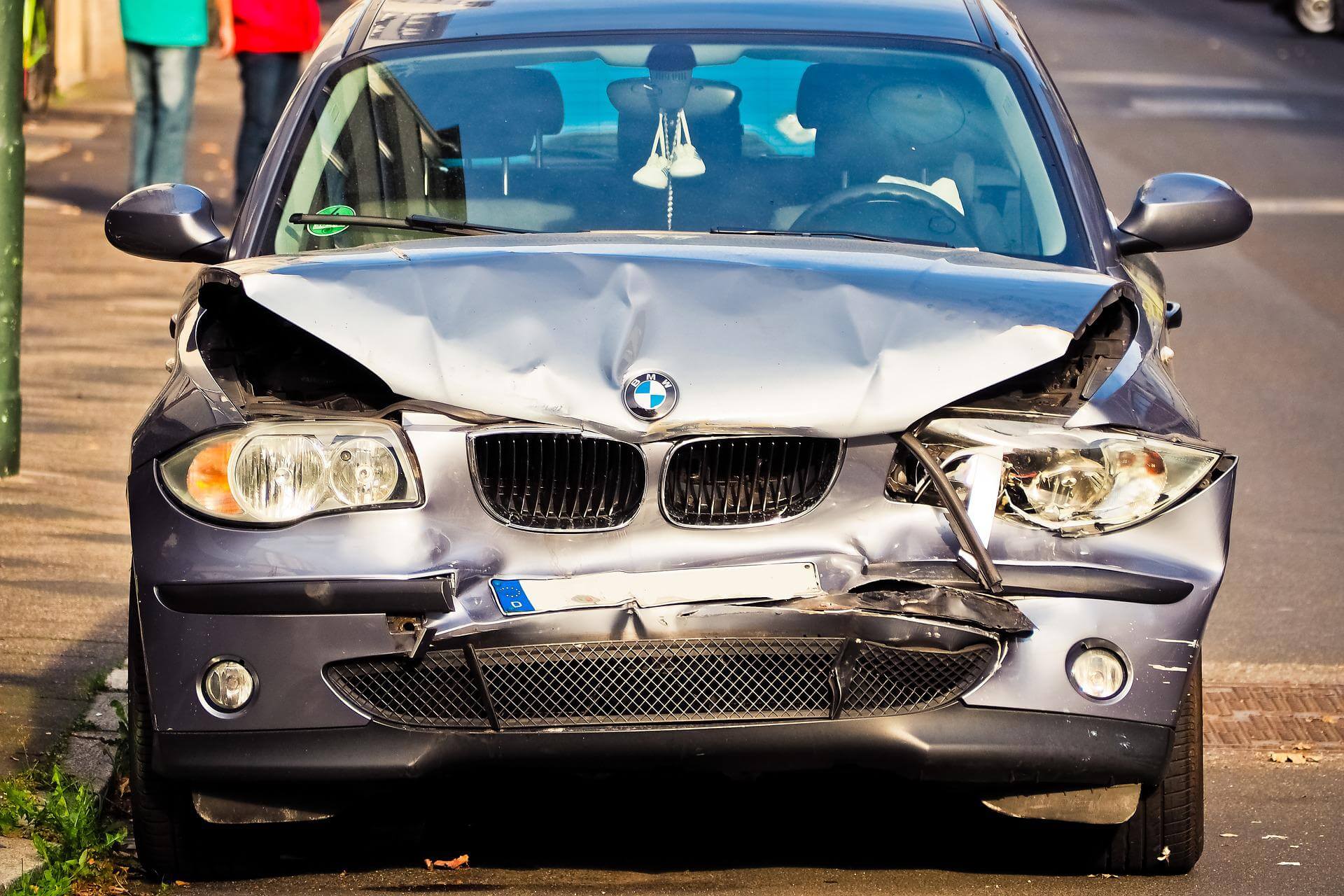 automobile damaged in accident